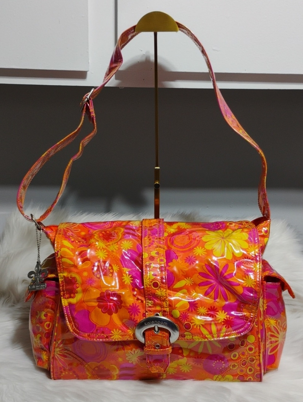 Kalencom Bright Floral Santa Fe Laminated Diaper/Travel Bag
